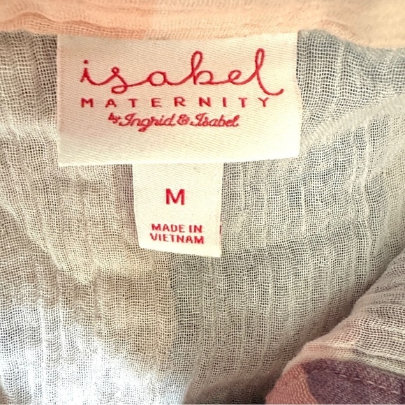 NWOT Isabel Maternity by Ingrid & Isabel Plaid Tunic Shirt Size M - Picture 8 of 9